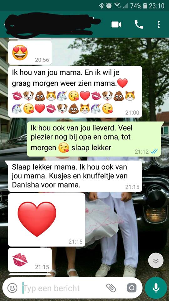 Bianca Dewnarain Whatsapp gesprek moeder dochter