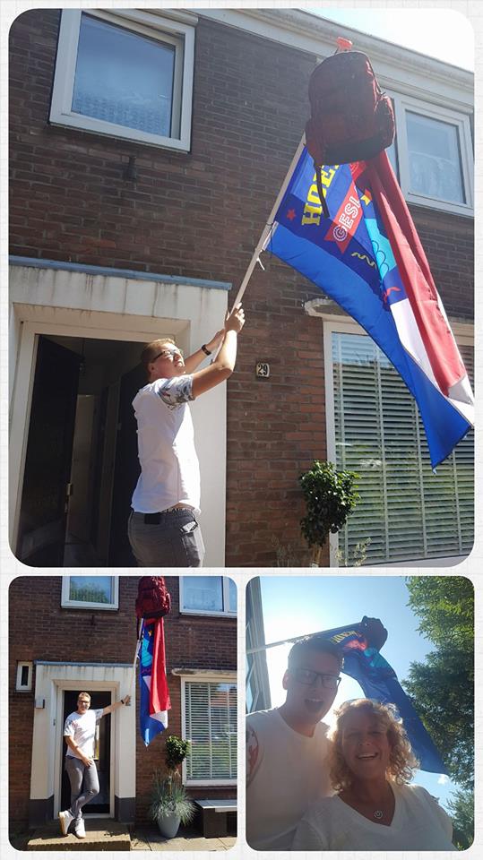 geslaagd eindexamen foto vlag