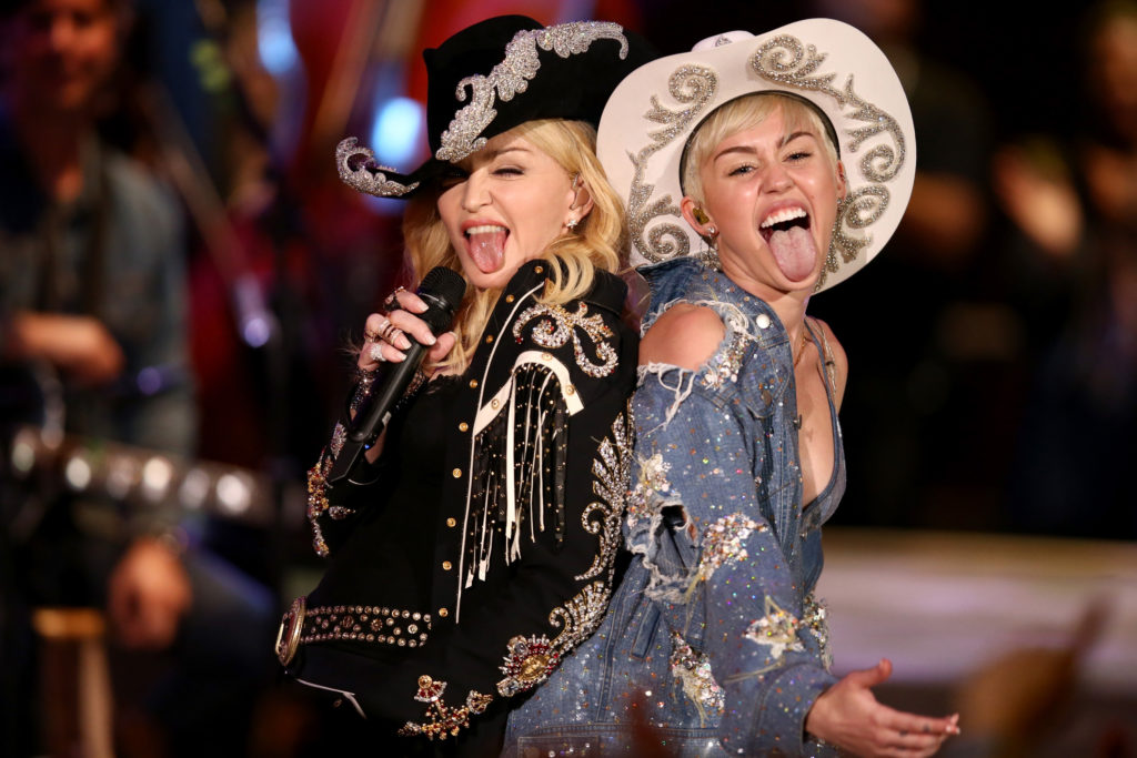Madonna en Miley Cyrus