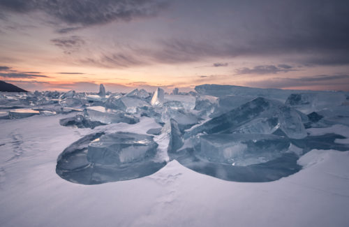 Ice in Lake Baikal