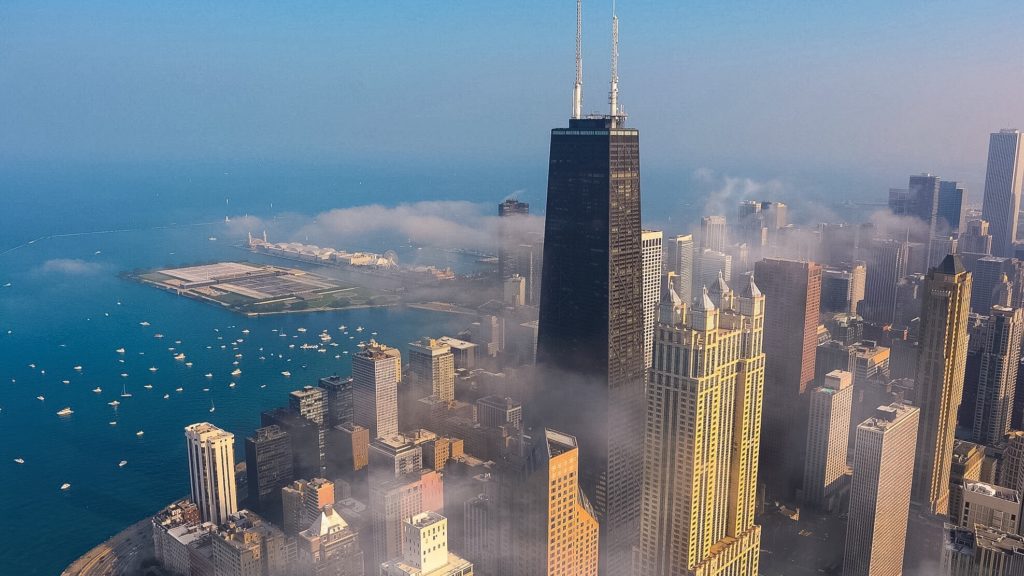 John Hancock Center In City Against Sky