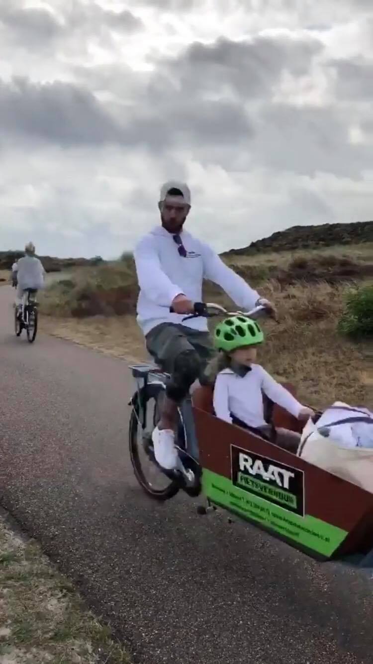 Justin Timberlake,gezin, fiets