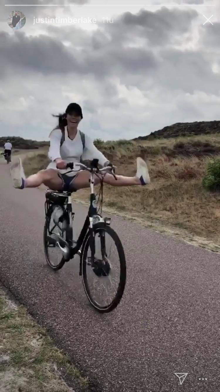 Justin timberlake, Jessica Biel, fiets