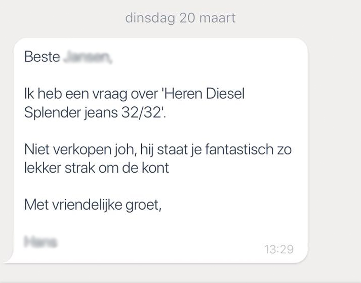 Marktplaats, compliment