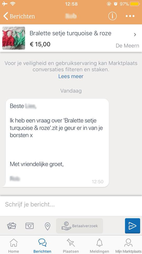 marktplaats, geur