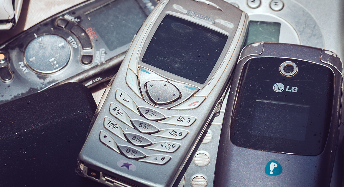 Nostalgie oude telefoons vroeger