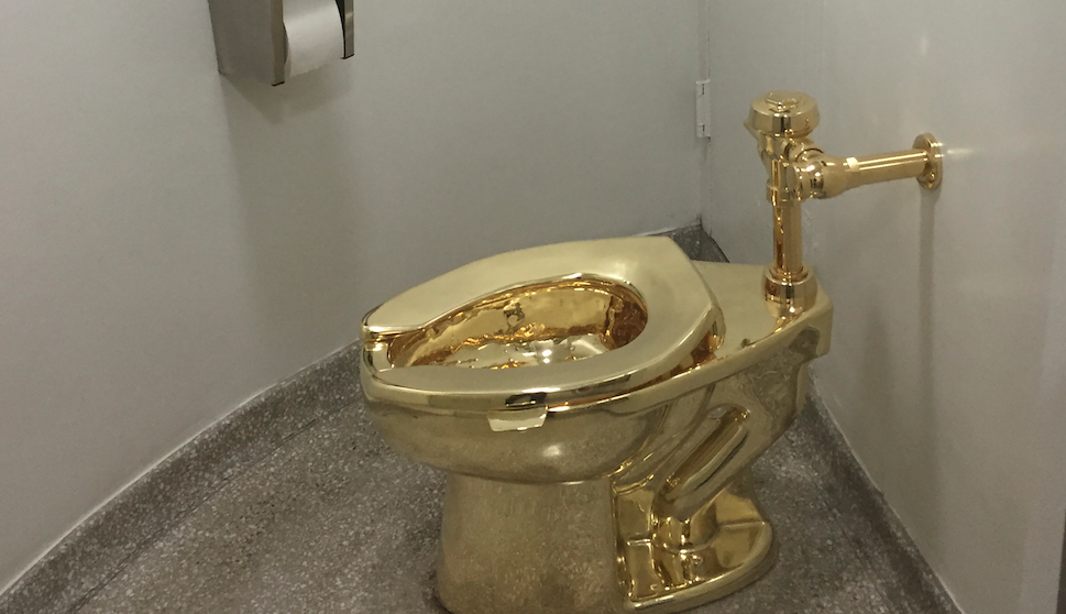 gouden wc Trump