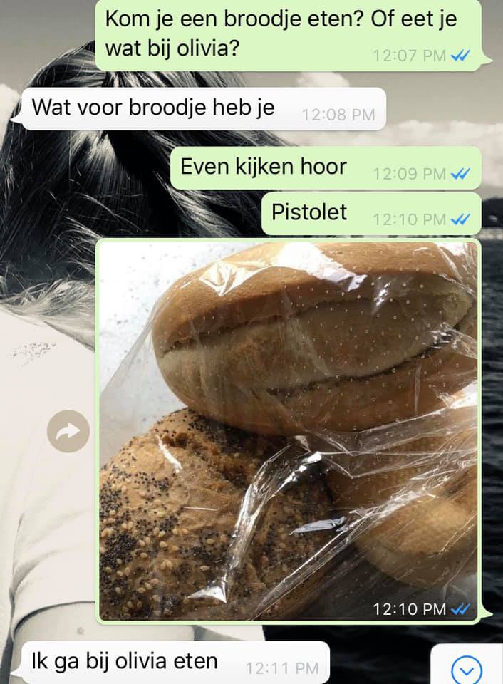 WhatsApp gesprek Martine Groeneveld Dochter van 8 checkt eerst even of de lunch wel naar wens is