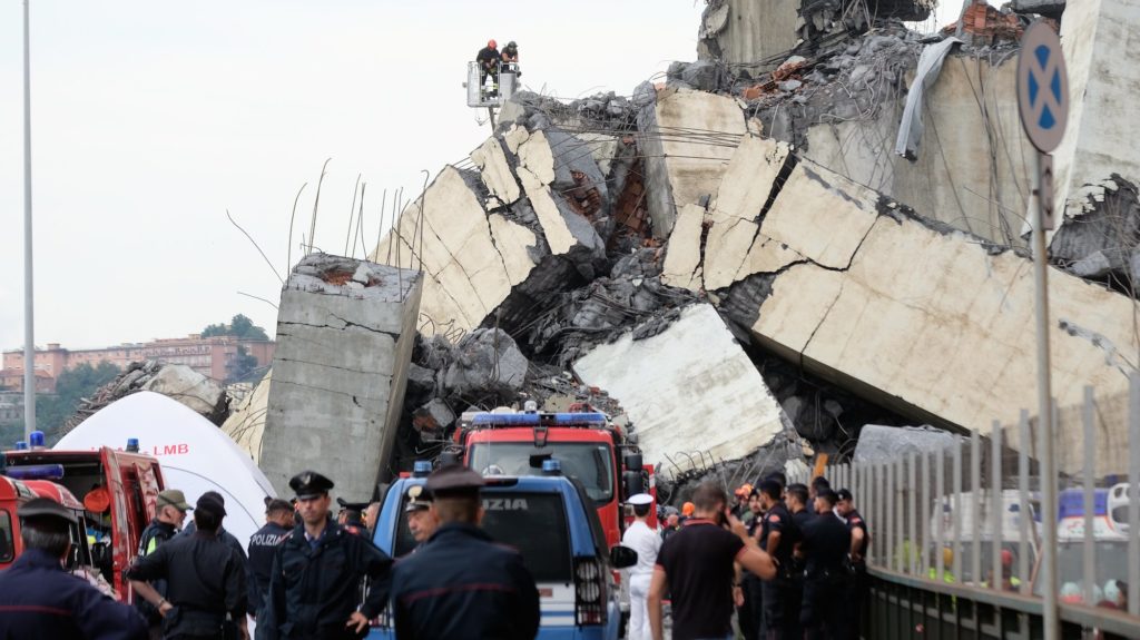 burg Genua ingestort