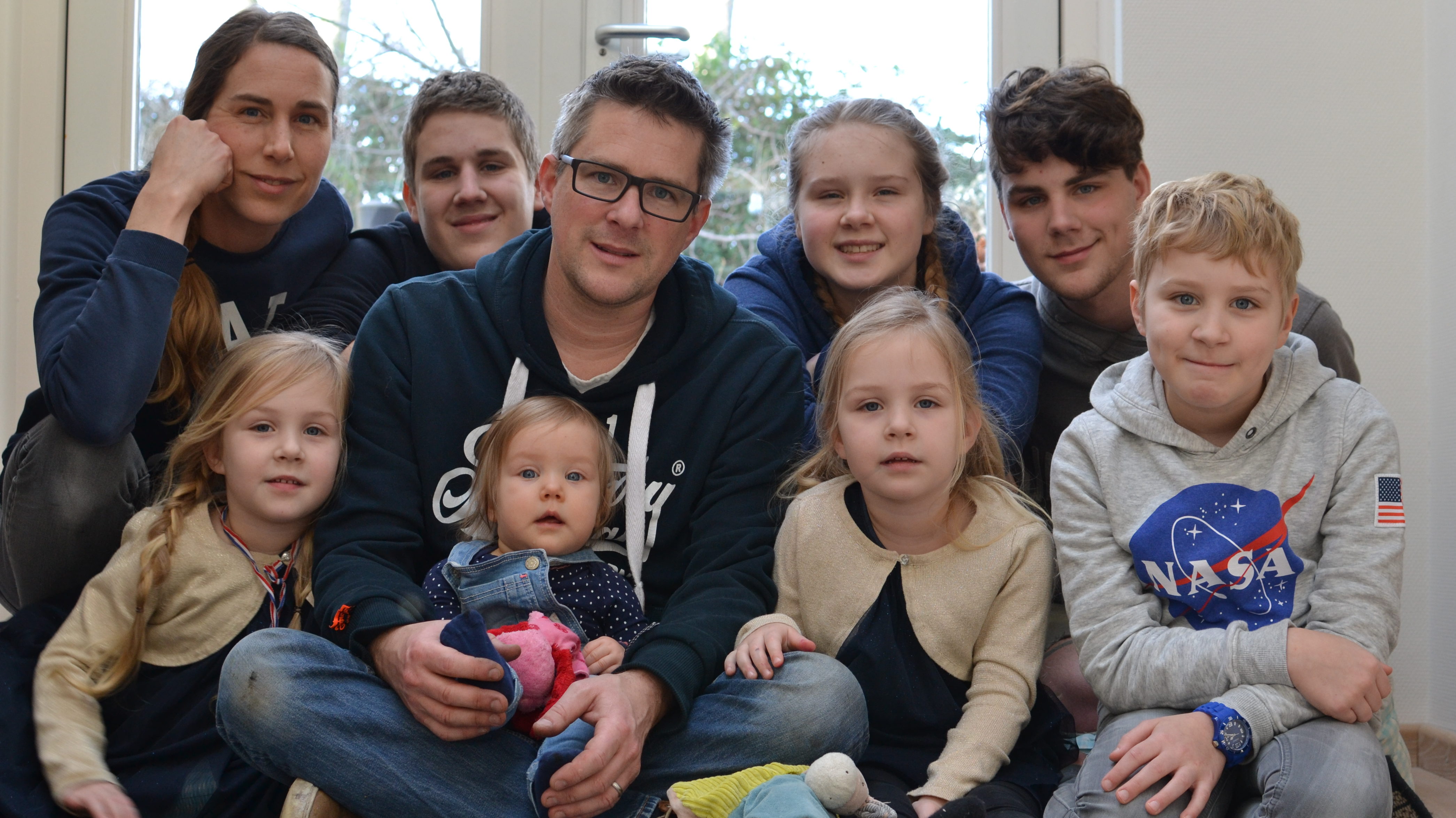 gezin zeven kinderen