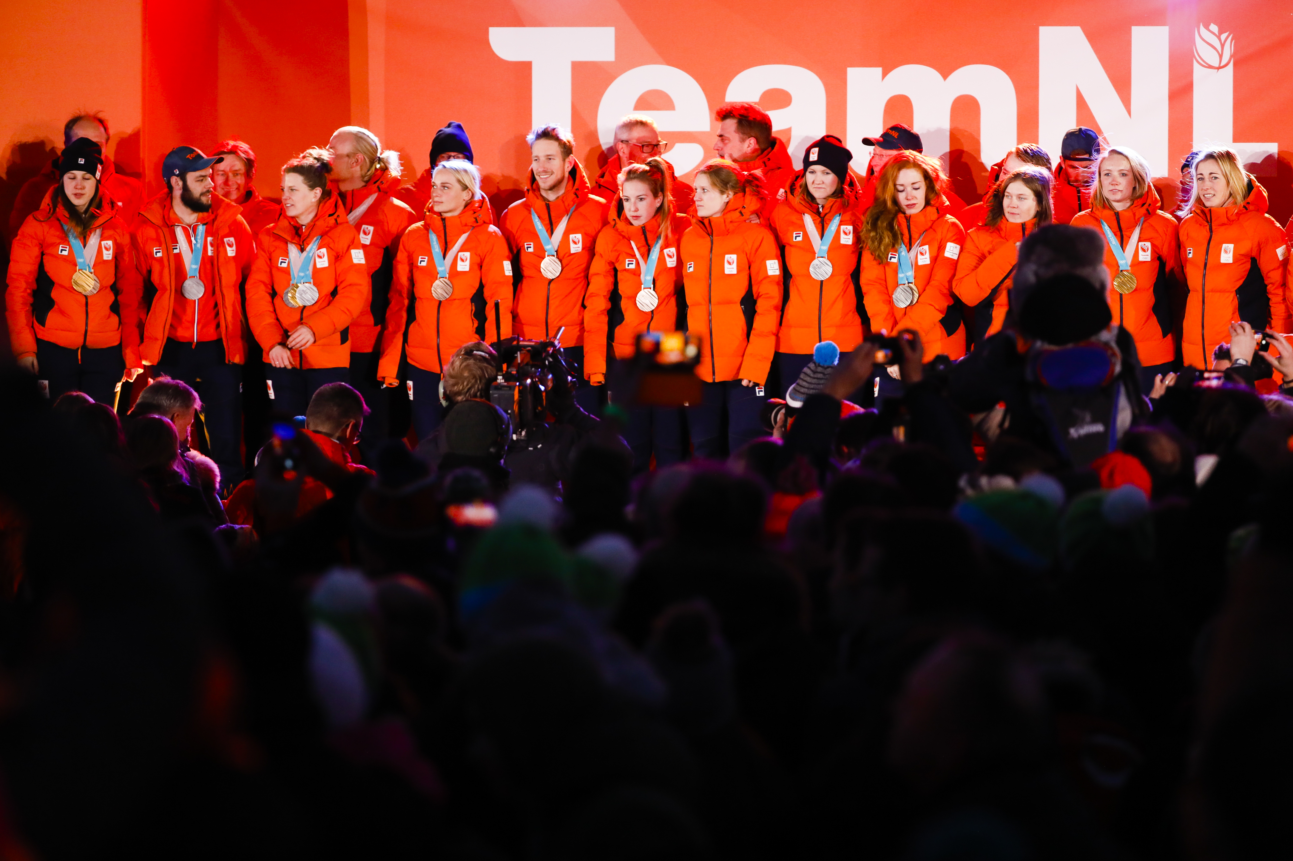 huldiging olympische sporters olympisch stadion