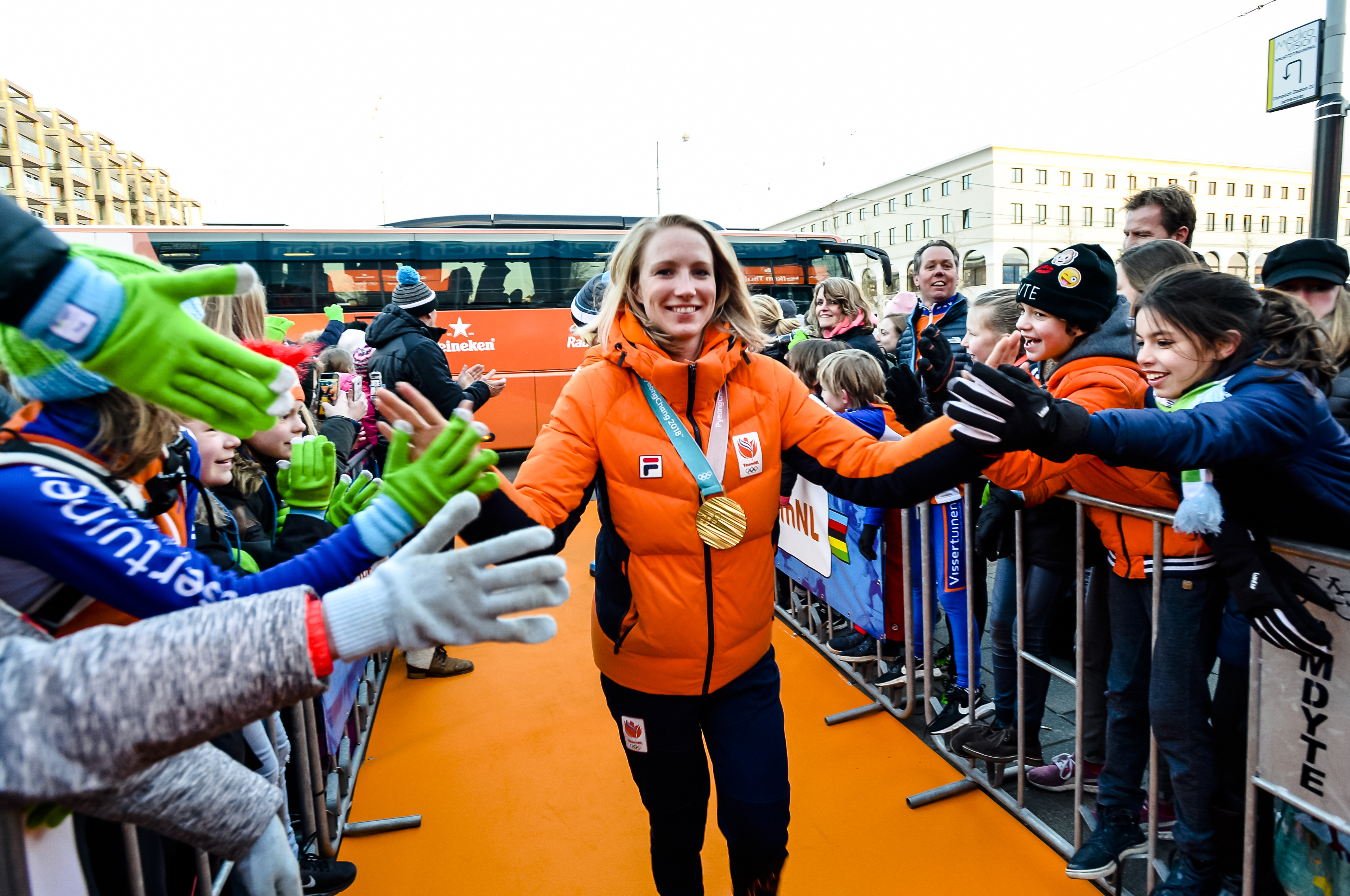huldiging olympische sporters olympisch stadion