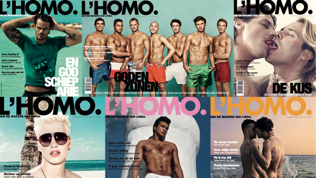 L'HOMO Covers van Marc de Groot met Arie Boomsma, Rick Brandsteder, Tygo Gernandt, Thijs Romer, Jan Versteegh en Tim Hofman
