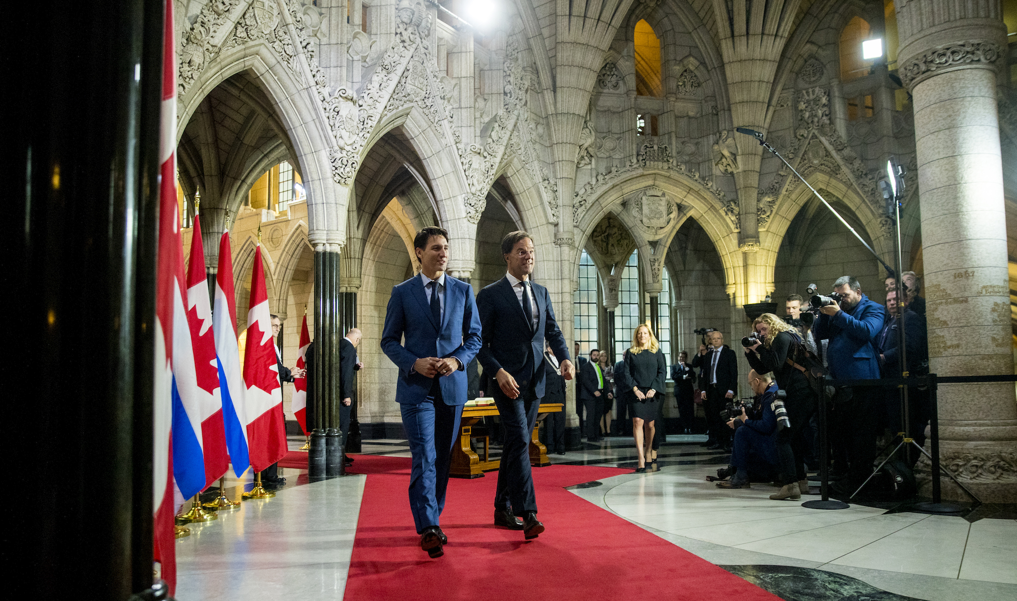 Mark Rutte en Justin Trudeau