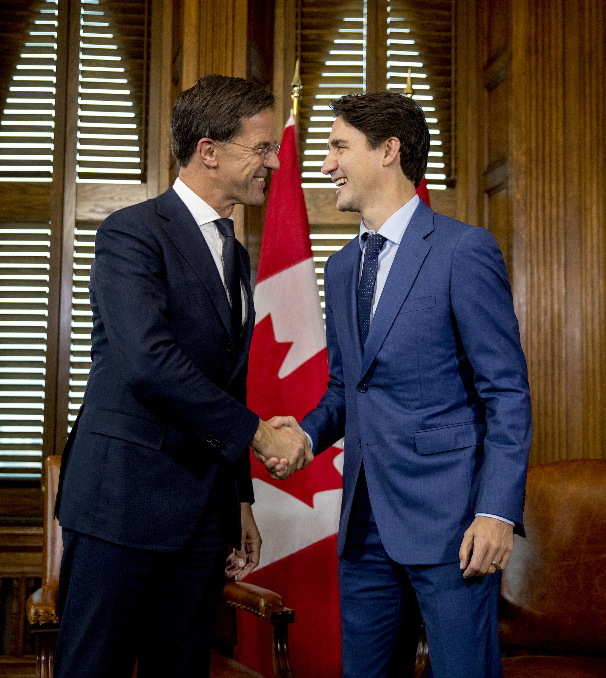 Mark Rutte en Justin Trudeau