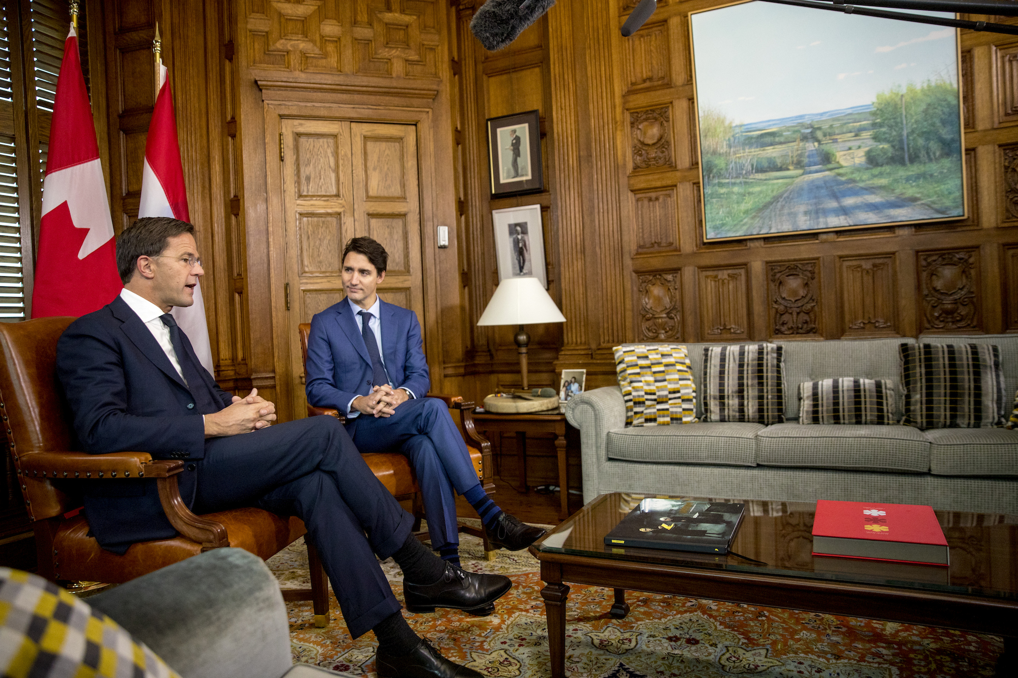 Mark Rutte en Justin Trudeau