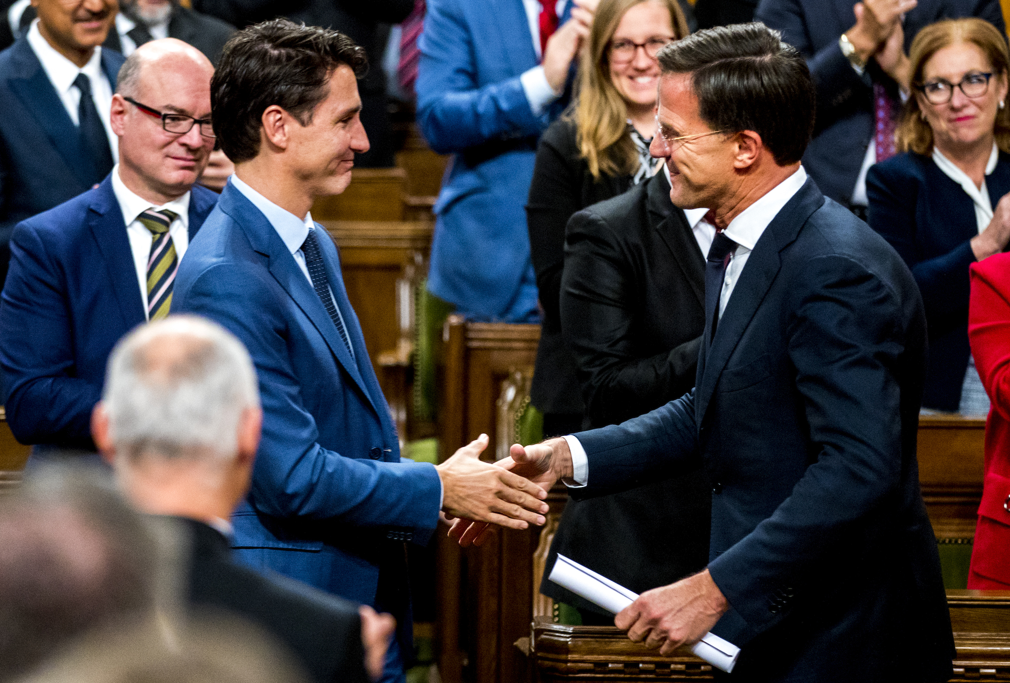 Mark Rutte en Justin Trudeau