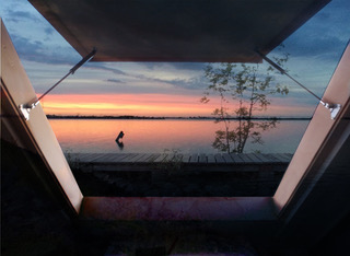 Uitzicht Pampus Water Front vlot