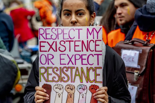 Women's March trekt door Amsterdam