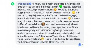 Reactie Transavia