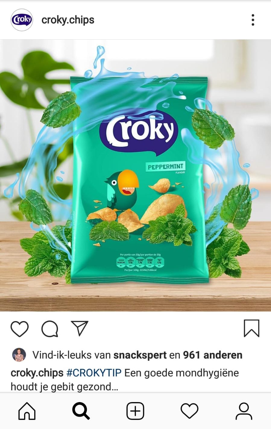 croky pepermunt chips