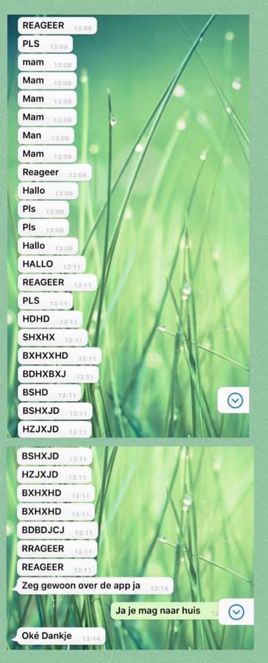 WhatsApp gesprek met kinderen