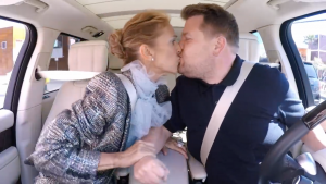 Thumbnail voor Céline Dion kust James Corden in de nieuwste 'Carpool Karaoke'