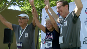Thumbnail voor Julia Hawkins is 103 jaar oud, maar weet toch nog een wereldrecord sprint neer te zetten