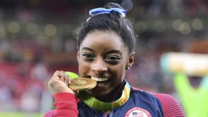 Thumbnail voor Dit is de indrukwekkende carrière van de Amerikaanse turner Simone Biles