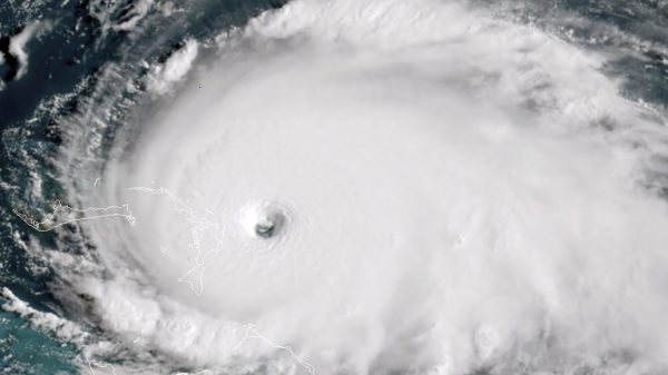 orkaan dorian aan land op de bahama's