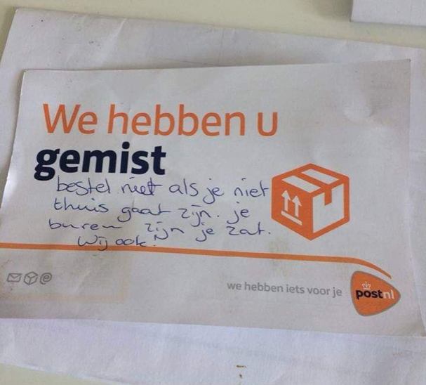 Postbezorgers pakketjes