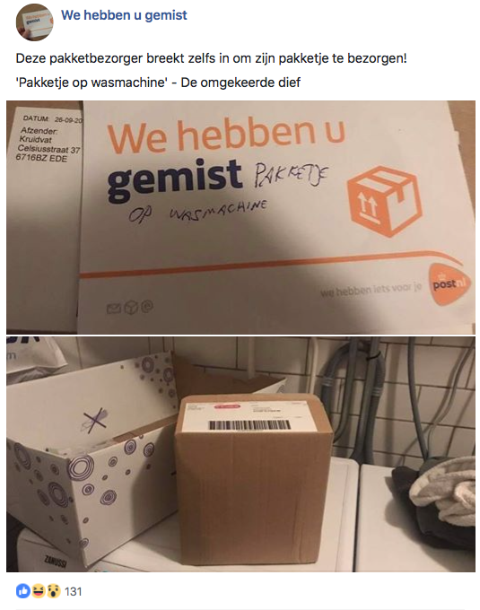 Postbezorgers pakketjes