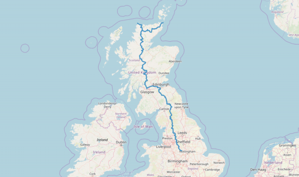 Great North Trail, de route