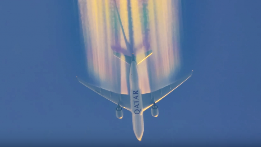 regenboog vliegtuig