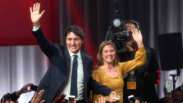 Justin Trudeau en vrouw