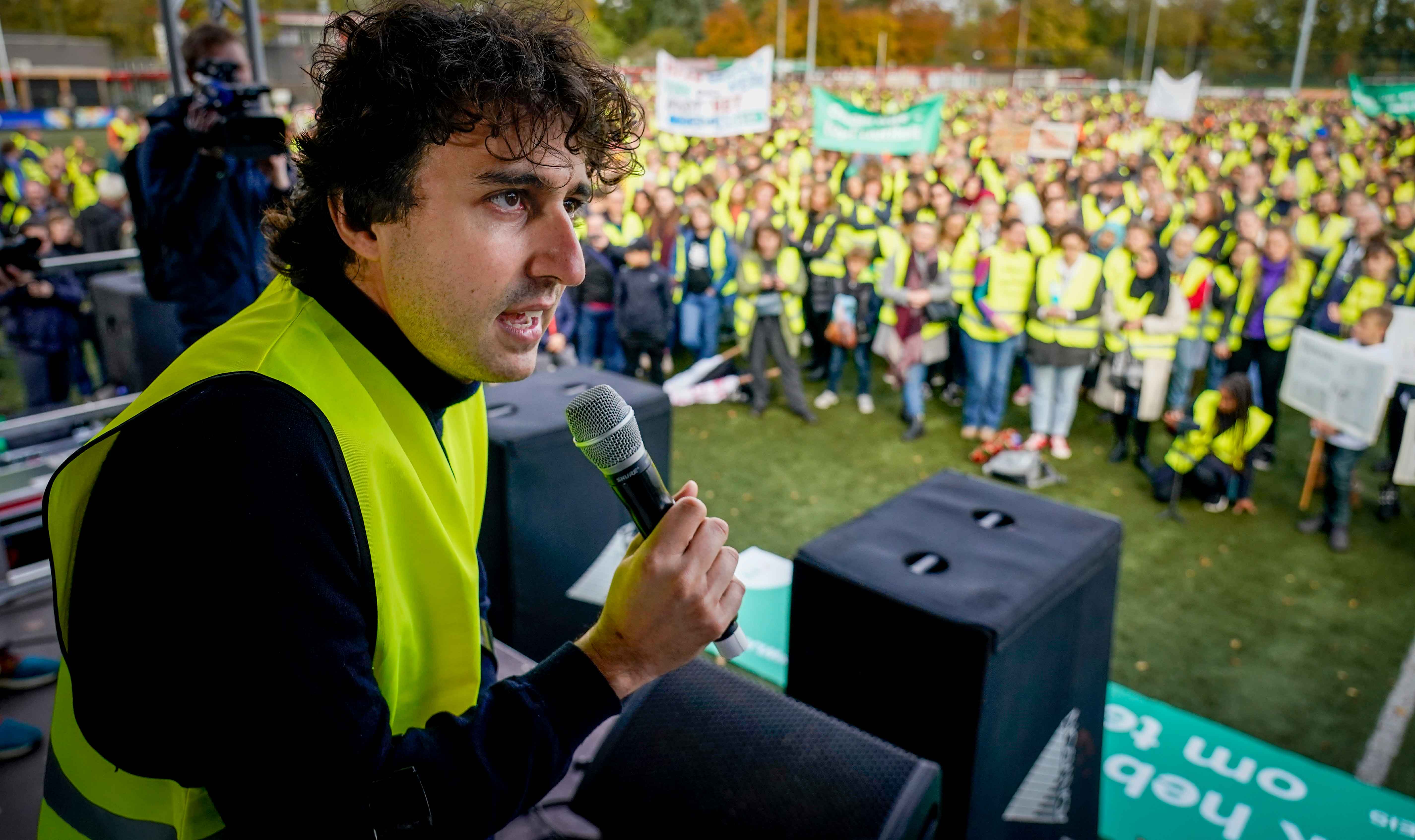 Jesse-Klaver-bij-onderwijsstaking-Rotterdam-november-6