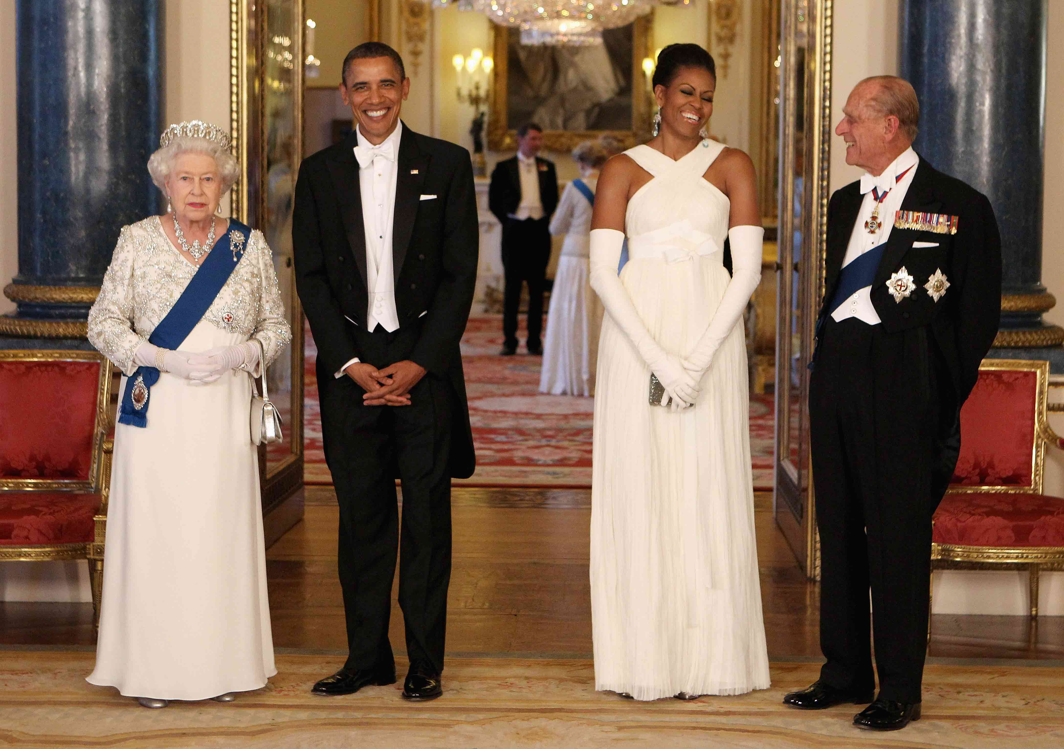 Ontmoeting-president-Obama-en-Michelle-Obama-koningin-Elizabeth-en-prins-Philip