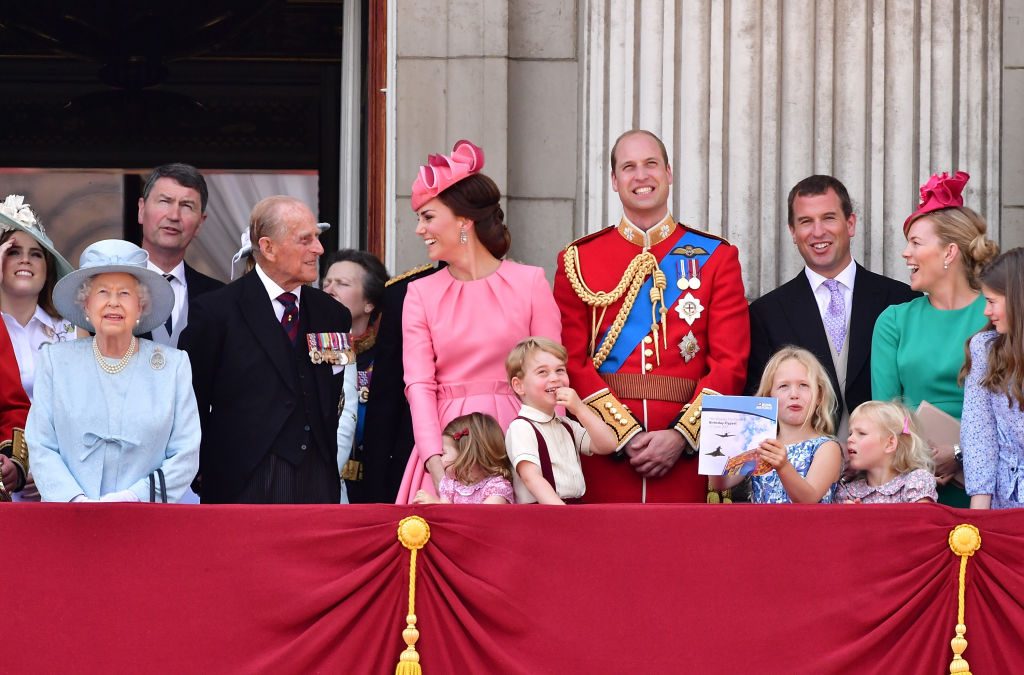 Elizabeth Philip met kleinkinderen