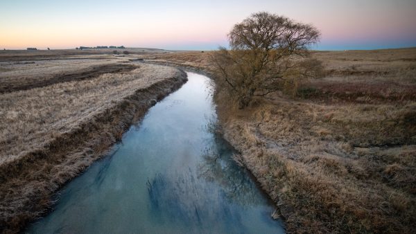 Man ijskoud water