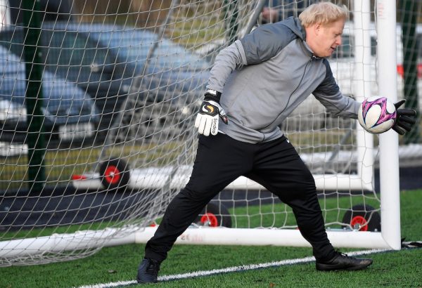 Boris Johnson voetbal