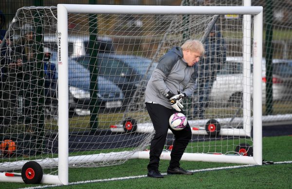 Boris Johnson voetbal