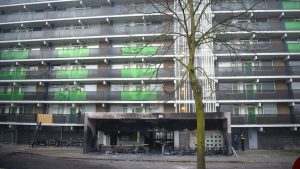 brand flat Arnhem oudjaar vuurwerk