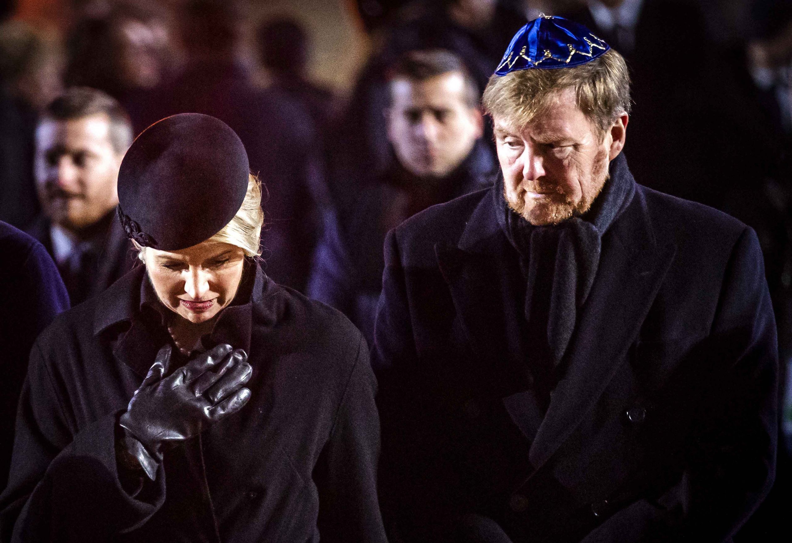 koningin-maxima-koning-willem-alexander-in-Auschwitz-herdenking-75-jaar-vrijheid-Polen