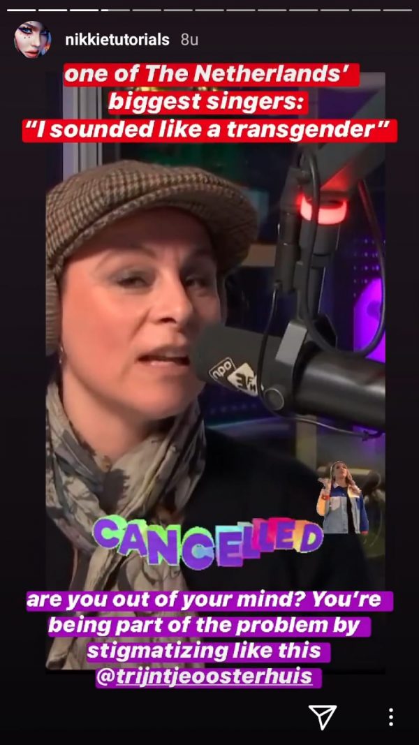 NikkieTutorials wijst Trijntje Oosterhuis terecht na stigmatiserende transgenderopmerking