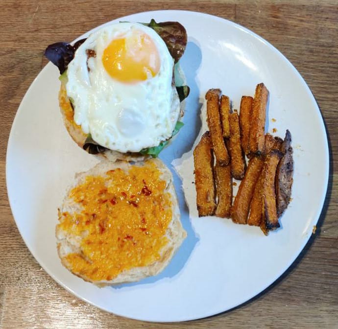 hamburgers ei boerschappen eten