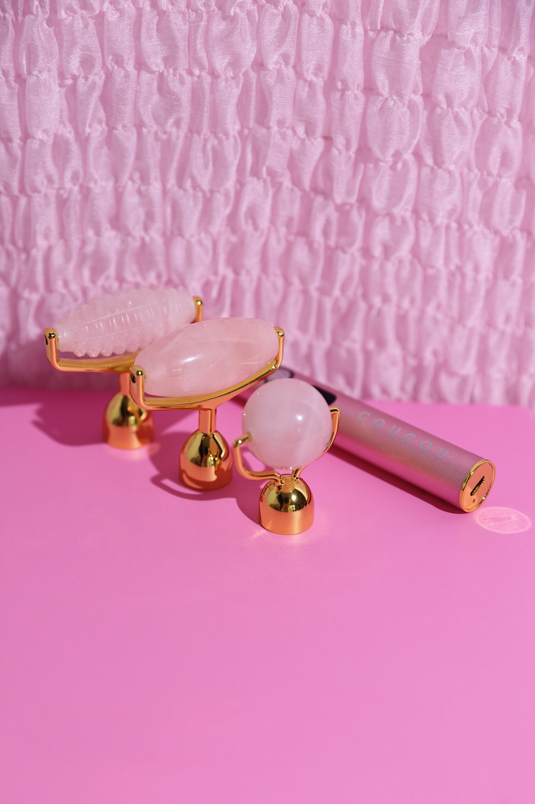 vibrerende rose quartz roller