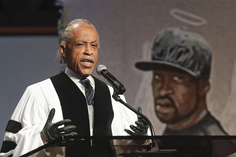 Al Sharpton tijdens begrafenis George Floyd