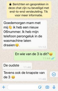 WhatsApp-fraude gesprek 