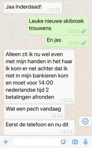 WhatsApp-fraude gesprek