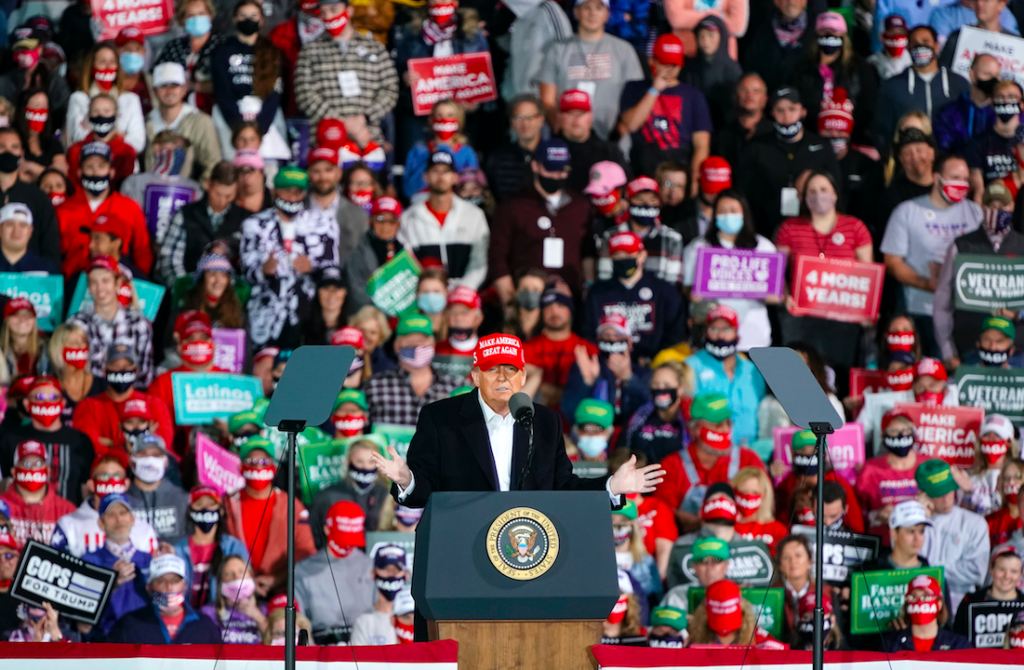 Donald Trump gelooft uitslag niet als Joe Biden wint in Iowa